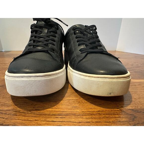 Boss Men's Rhys Low Profile Sneaker Black Leather Size 45 (12 US) Sleek, Stylish - Picture 4 of 9